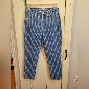 American Eagle Outfitters Denim with White and Gold Accents